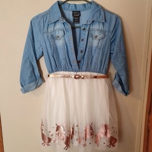 Super Cute denim and tulle dress!